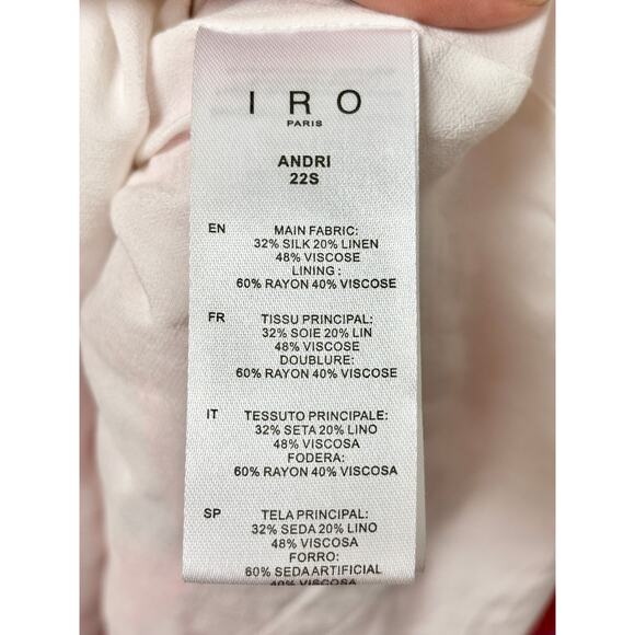 IRO Paris Andri Abstract Pull On High Rise Tiered Mini Skirt Red Women's 36 / 4 - Picture 5 of 5